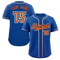 Royal Orange Authentic Classic Baseball Jersey 1