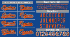 Royal Orange Authentic Classic Baseball Jersey 3