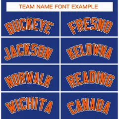 Royal Orange Black-White Classic Hockey Jersey 3