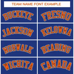 Royal Orange Black-White Classic Hockey Jersey 3