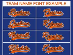 Royal Orange Black-White Classic Hockey Jersey 3