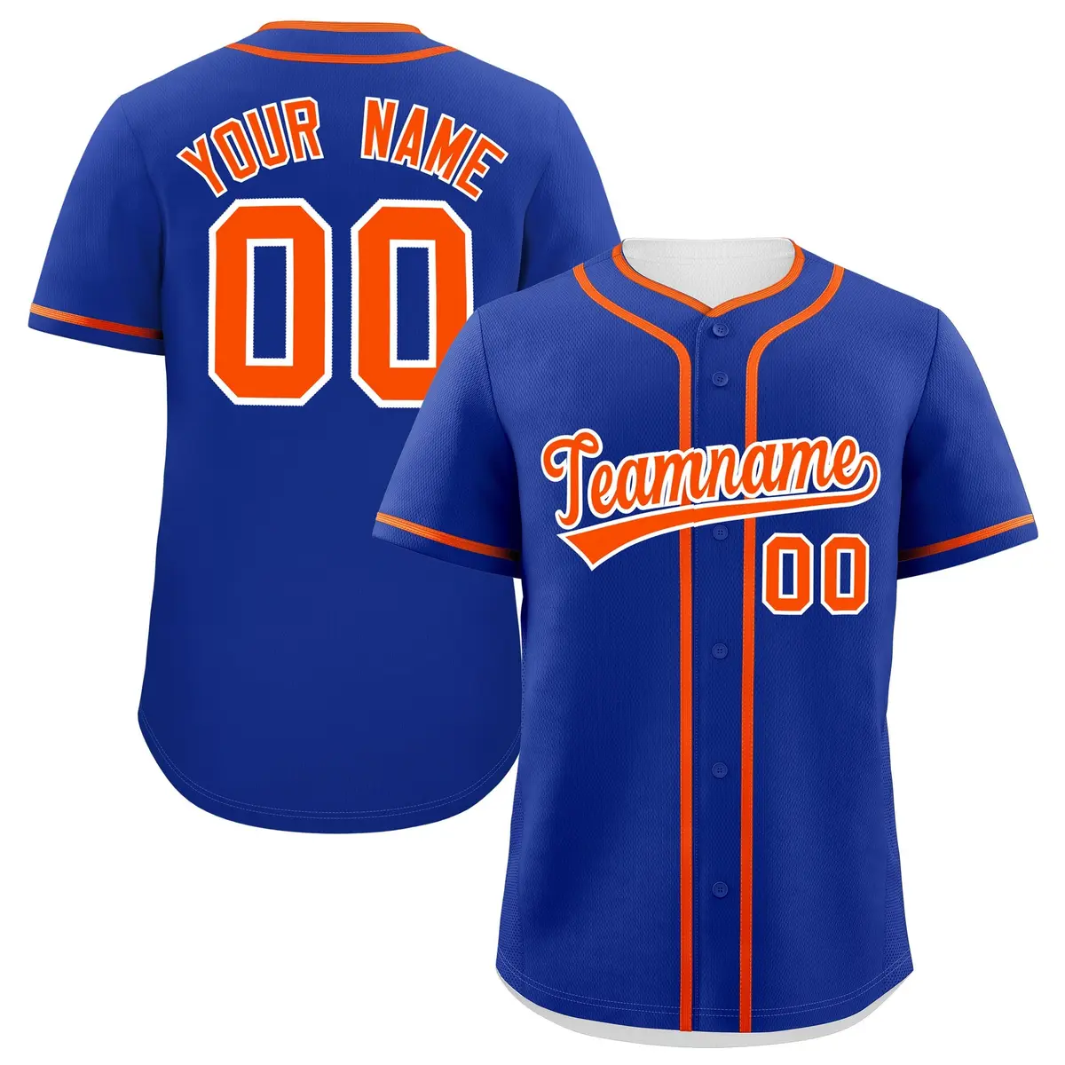 Royal Orange Classic Authentic Baseball Jersey