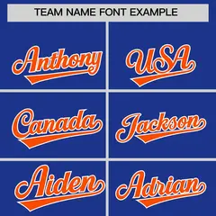 Royal Orange Classic Authentic Baseball Jersey 3