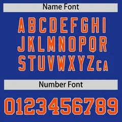 Royal Orange Classic Authentic Baseball Jersey 4