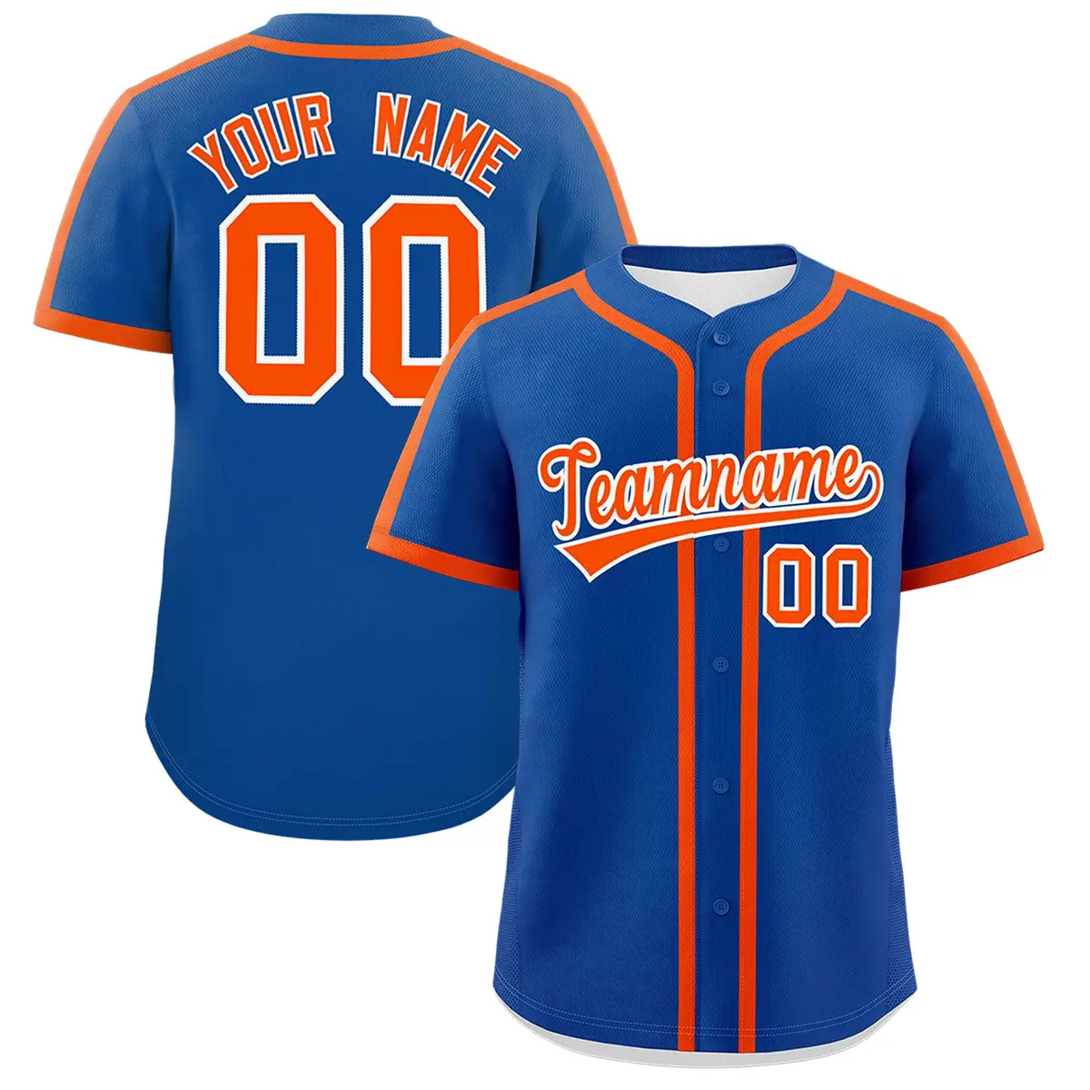 Royal Orange Classic Authentic Baseball Jersey