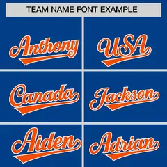 Royal Orange Classic Authentic Baseball Jersey 3
