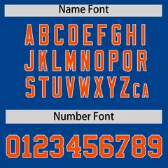 Royal Orange Classic Authentic Baseball Jersey 4