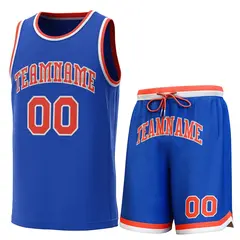 Royal-Orange Classic Sets Basketball Jersey 1