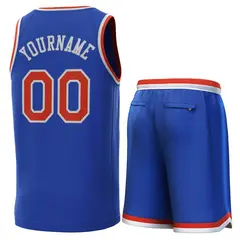 Royal-Orange Classic Sets Basketball Jersey 3