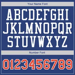 Royal-Orange Classic Sets Basketball Jersey 4