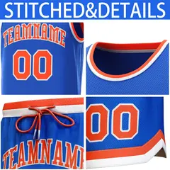 Royal-Orange Classic Sets Basketball Jersey 6
