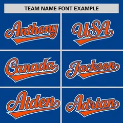 Royal Orange Classic Sleeveless Baseball Jersey 3