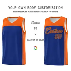 Royal Orange Classic Team Sports Basketball Jersey 3