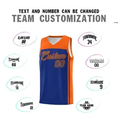 Royal Orange Classic Team Sports Basketball Jersey 4