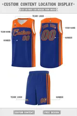 Royal Orange Classic Team Sports Basketball Jersey 5