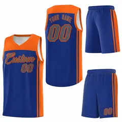 Royal Orange Classic Team Sports Basketball Jersey 6