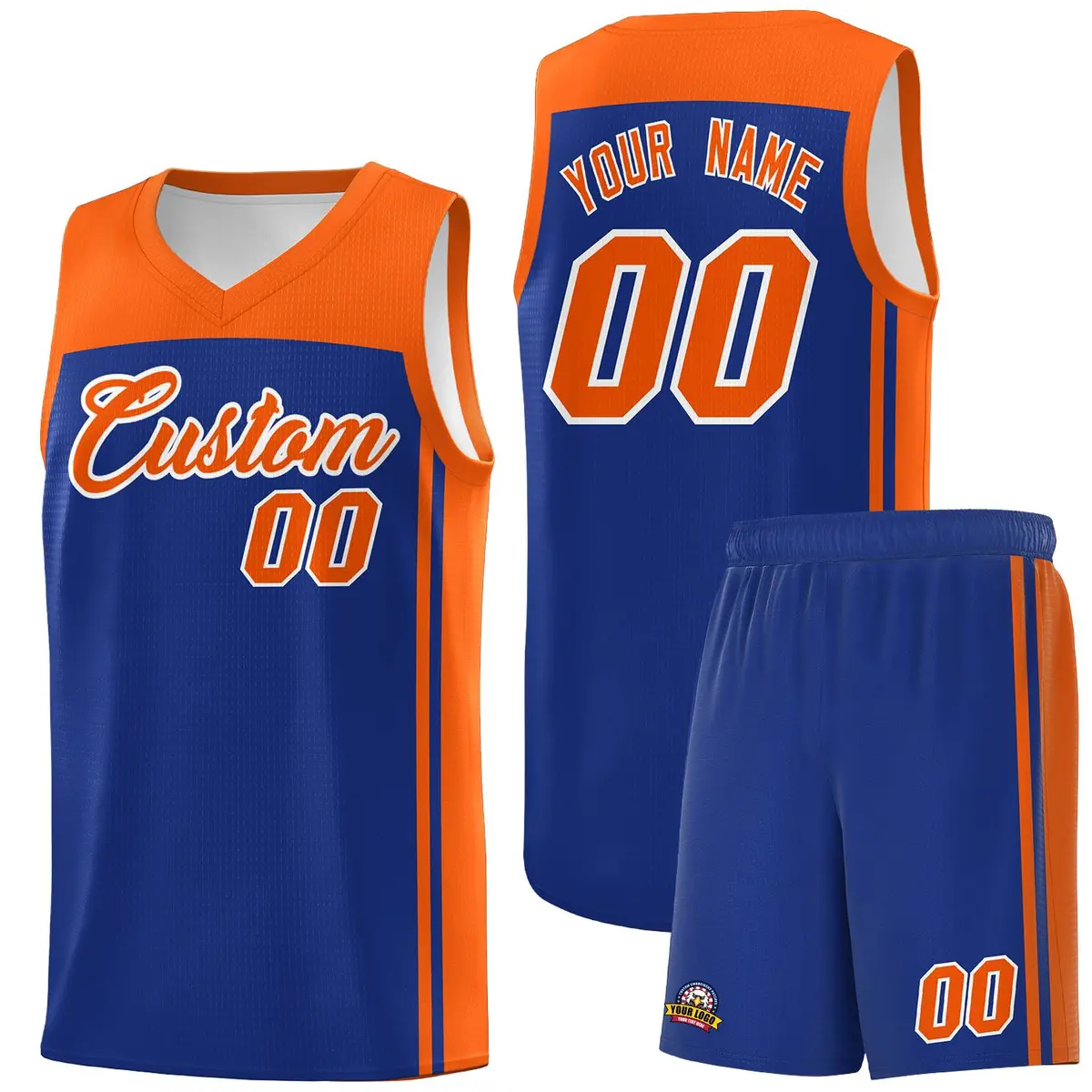 Royal Orange Classic Team Sports Basketball Jersey