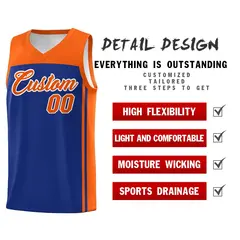Royal Orange Classic Team Sports Basketball Jersey 2