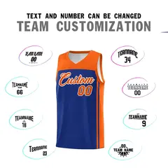 Royal Orange Classic Team Sports Basketball Jersey 4