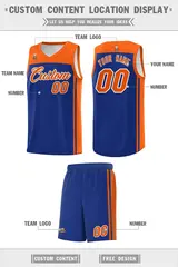 Royal Orange Classic Team Sports Basketball Jersey 5