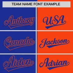 Royal Orange Coconut Tree Split Baseball Jersey 3