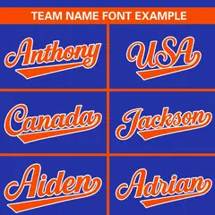 Royal Orange Color Block Raglan Baseball Jersey 3