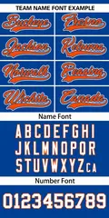 Royal Orange Detroit City Nightscape Baseball Jersey 3
