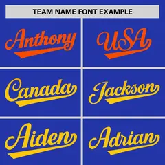 Royal Orange-Gold Gradient Side Baseball Jersey 3