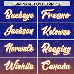 Royal Orange Gradient Authentic Outdoor Football Jersey 3