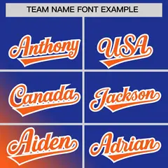 Royal Orange Gradient Diagonal Stripe Baseball Jersey 3