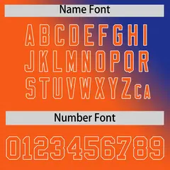 Royal Orange Gradient Diagonal Stripe Baseball Jersey 4