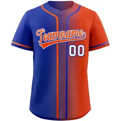 Royal Orange Gradient Fashion Authentic Baseball Jersey 3