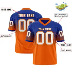 Royal Orange Gradient Fashion Authentic Football Jersey 2