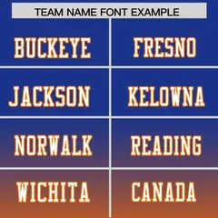 Royal Orange Gradient Fashion Authentic Football Jersey 3