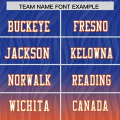 Royal Orange Gradient Outdoor Flag Football Jersey 3