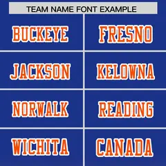 Royal Orange Gradient Side Pattern Authentic Football Jersey 3