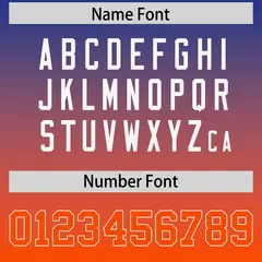 Royal Orange Gradient Side Pattern Authentic Football Jersey 4