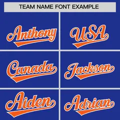 Royal Orange Grid Blur Pattern Baseball Jersey 3
