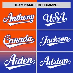 Royal Orange Half Gradient Authentic Baseball Jersey 3