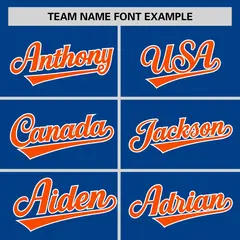 Royal Orange Horizontal Stripe Pullover Baseball Jersey 3