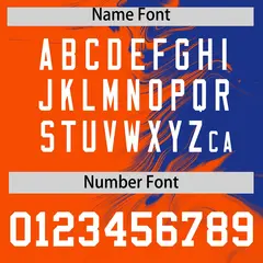 Royal Orange Ink Pattern Authentic Baseball Jersey 4