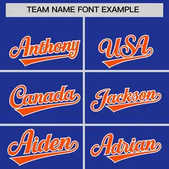 Royal Orange Leopard Graffiti Side Design Baseball Jersey 3