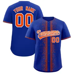 Royal Orange Phonetic Rhythm Authentic Baseball Jersey