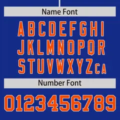 Royal Orange Phonetic Rhythm Authentic Baseball Jersey 4