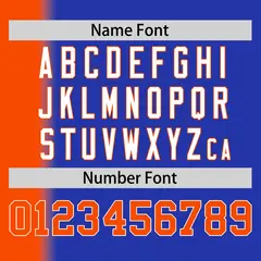 Royal Orange Pinstripe Gradient Baseball Jersey 4