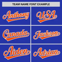 Royal Orange Pinstripe Raglan Sleeves Baseball Jersey 3