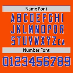 Royal Orange Pinstripe Raglan Sleeves Baseball Jersey 4