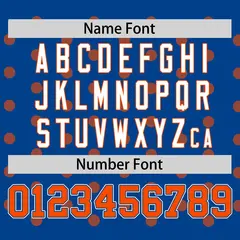 Royal Orange Polka Dot Graffiti Authentic Baseball Jersey 4