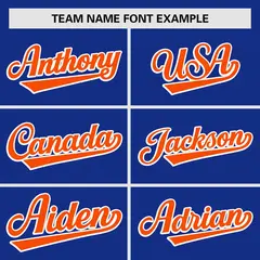 Royal Orange Raglan Sleeve Authentic Baseball Jersey 3