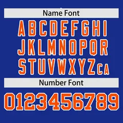 Royal Orange Raglan Sleeve Authentic Baseball Jersey 4